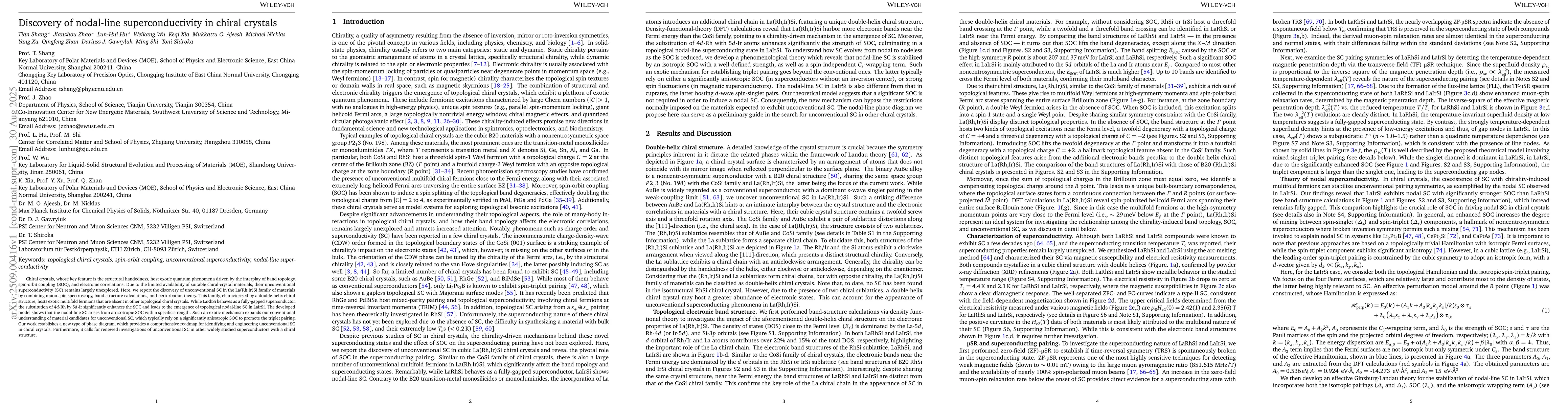 Thumbnail for Discovery of nodal-line superconductivity in chiral crystals