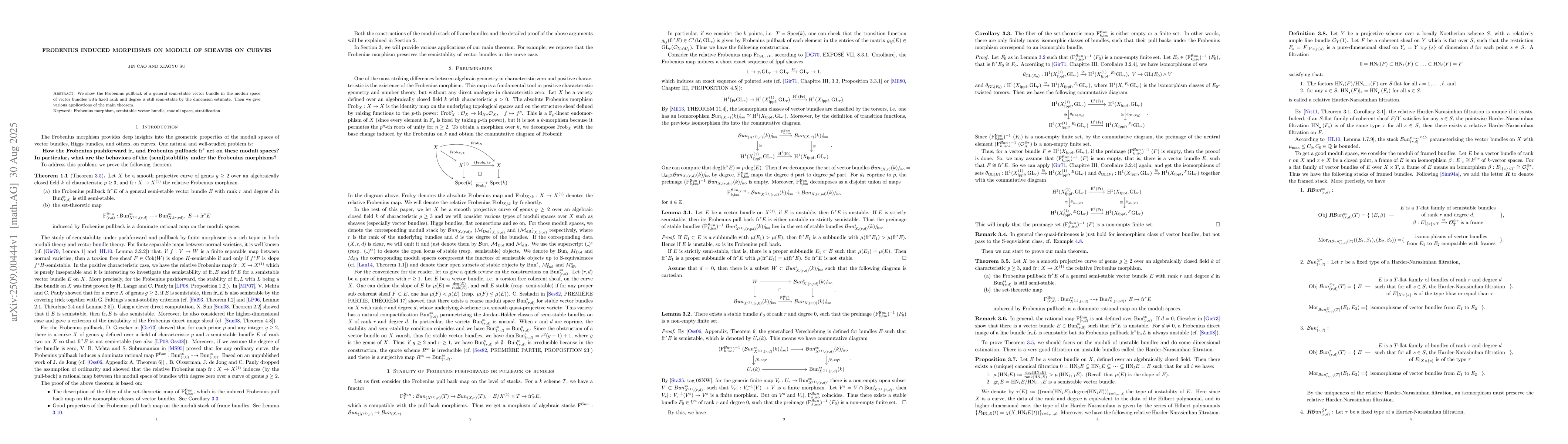 Thumbnail for Frobenius induced morphisms on moduli of sheaves on curves