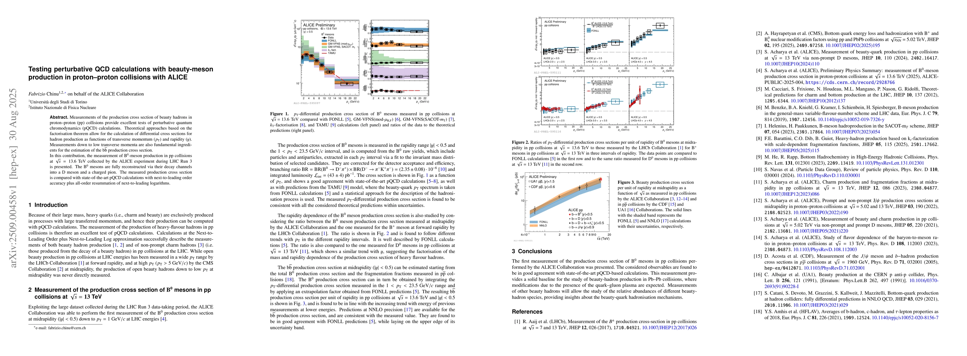 Thumbnail for Testing perturbative QCD calculations with beauty-meson production in
  proton-proton collisions with ALICE