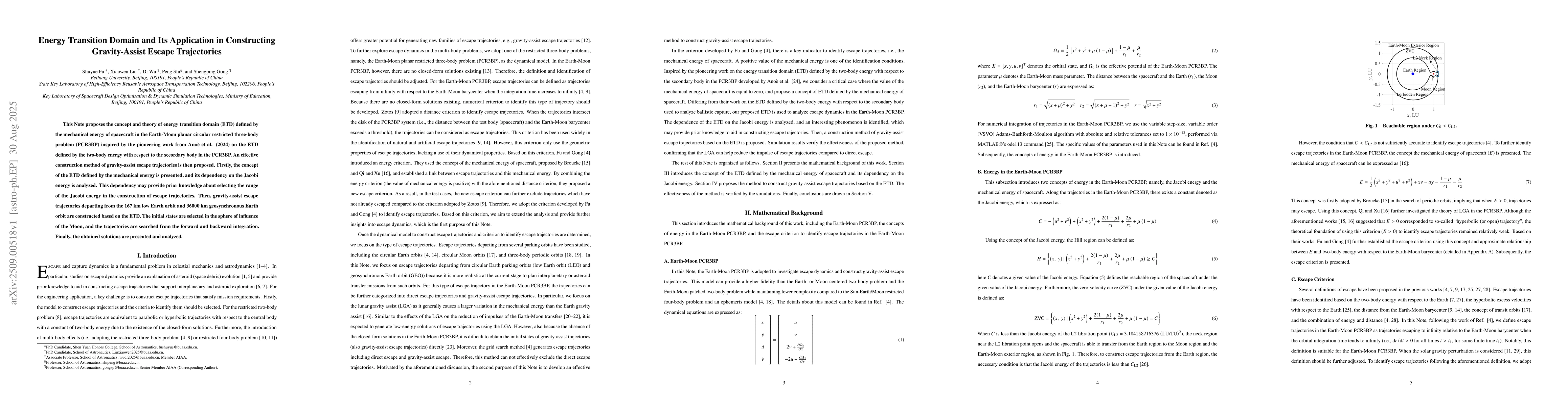 Thumbnail for Energy Transition Domain and Its Application in Constructing
  Gravity-Assist Escape Trajectories