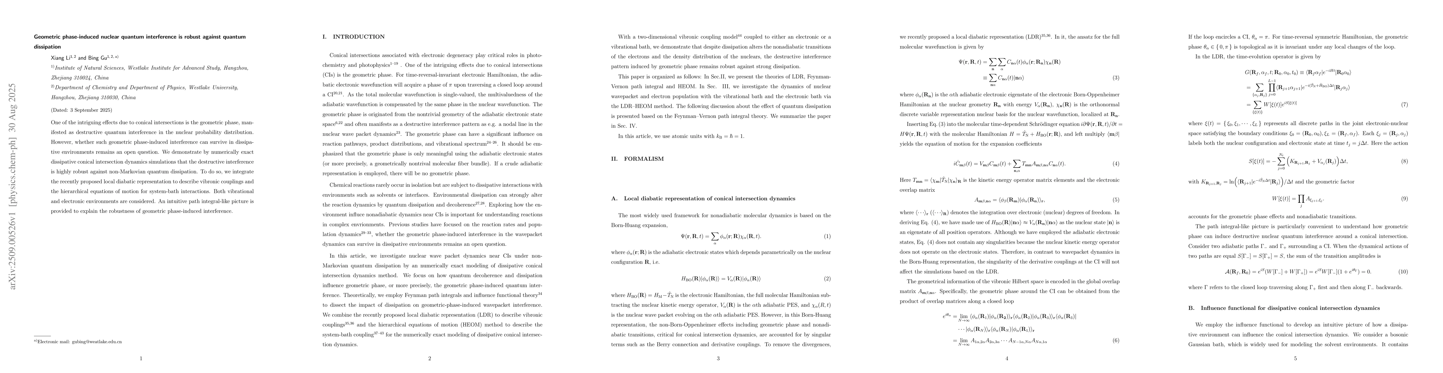 Thumbnail for Geometric phase-induced nuclear quantum interference is robust against
  quantum dissipation