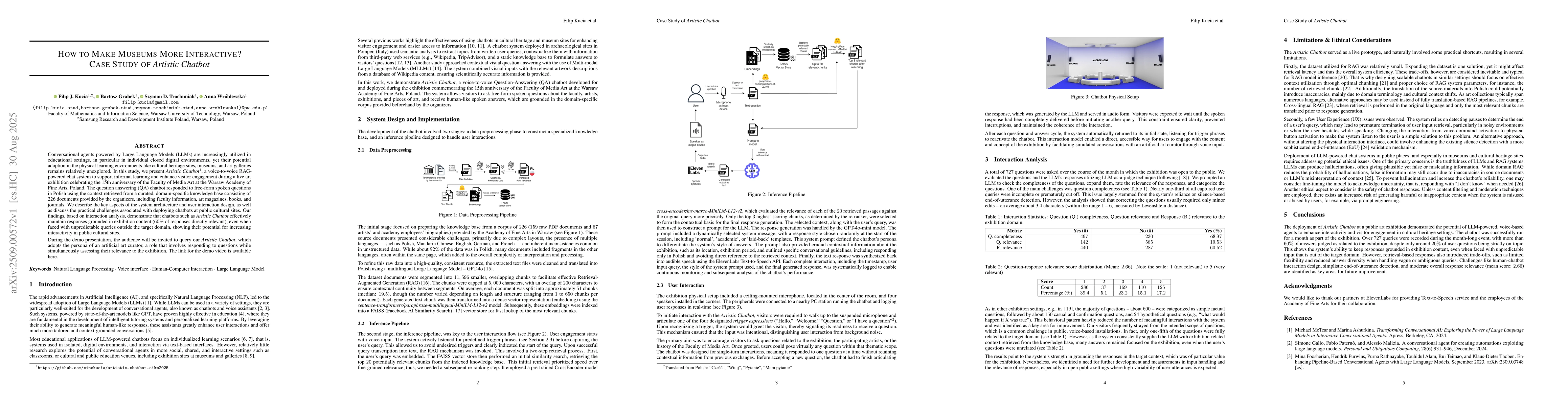 Thumbnail for How to Make Museums More Interactive? Case Study of Artistic Chatbot