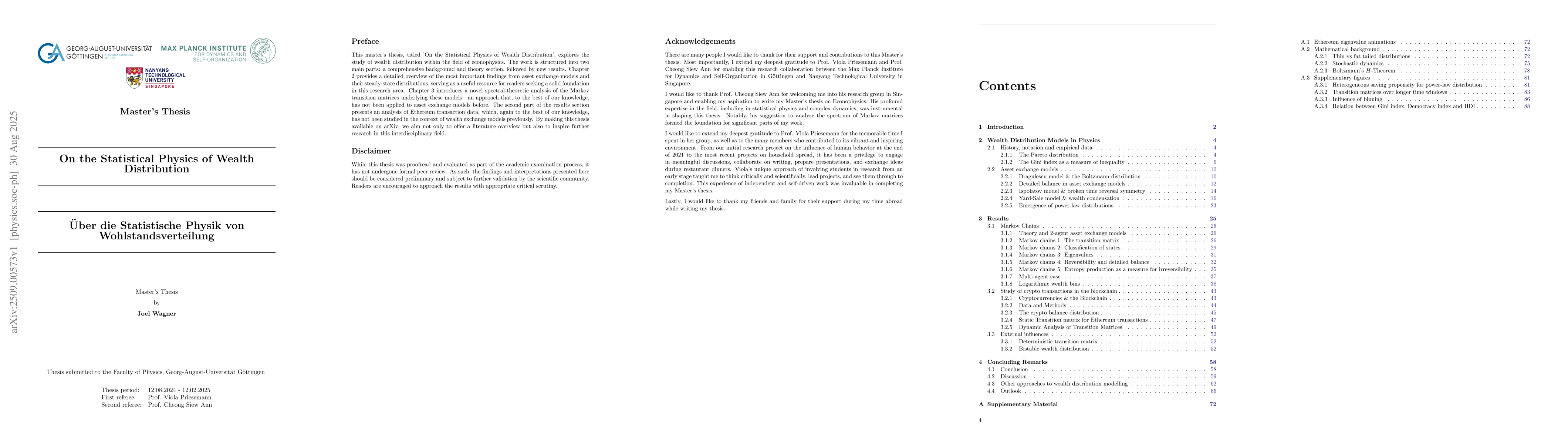 Thumbnail for On the Statistical Physics of Wealth Distribution