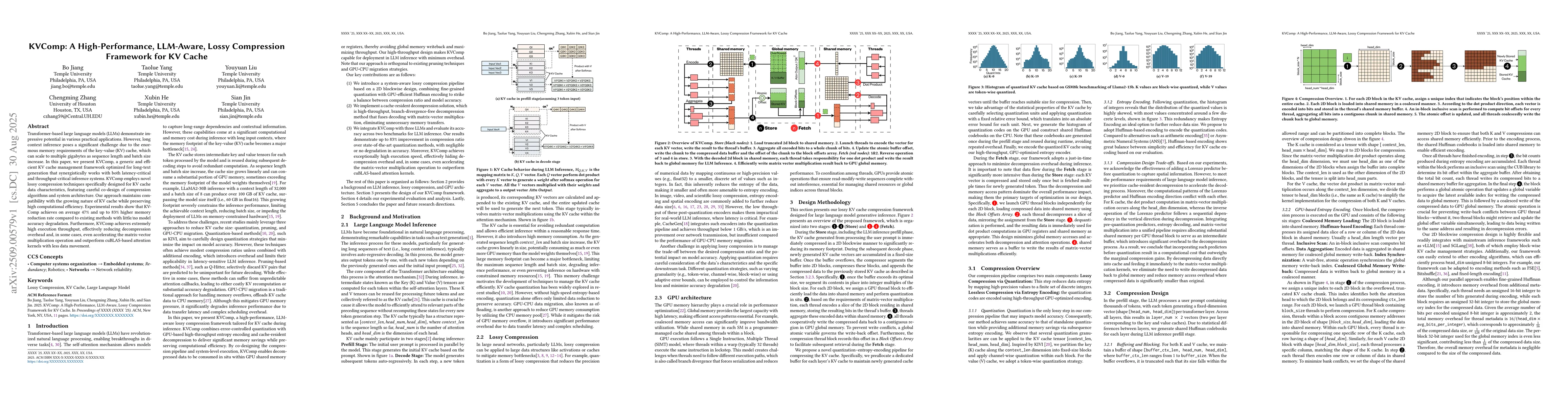 Thumbnail for KVComp: A High-Performance, LLM-Aware, Lossy Compression Framework for
  KV Cache