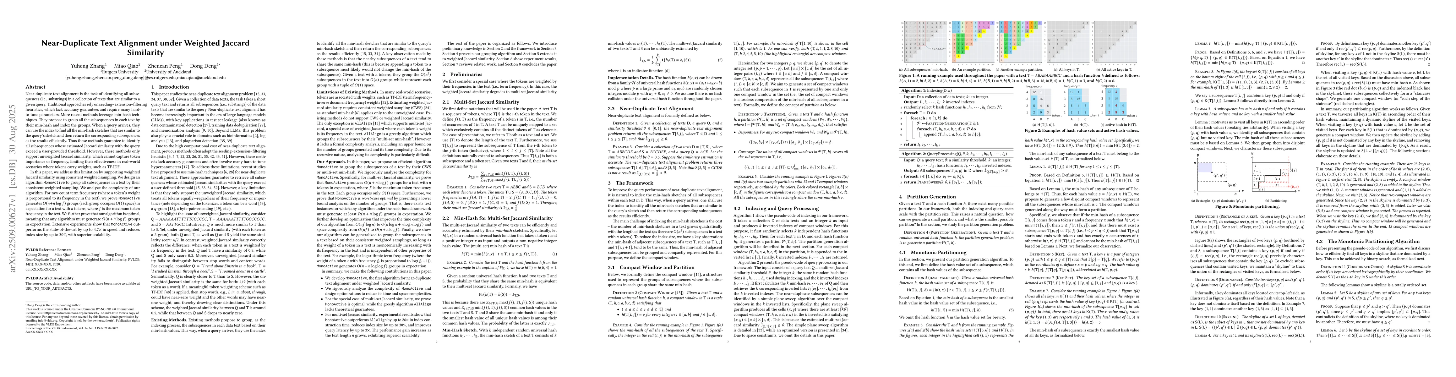 Thumbnail for Near-Duplicate Text Alignment under Weighted Jaccard Similarity
