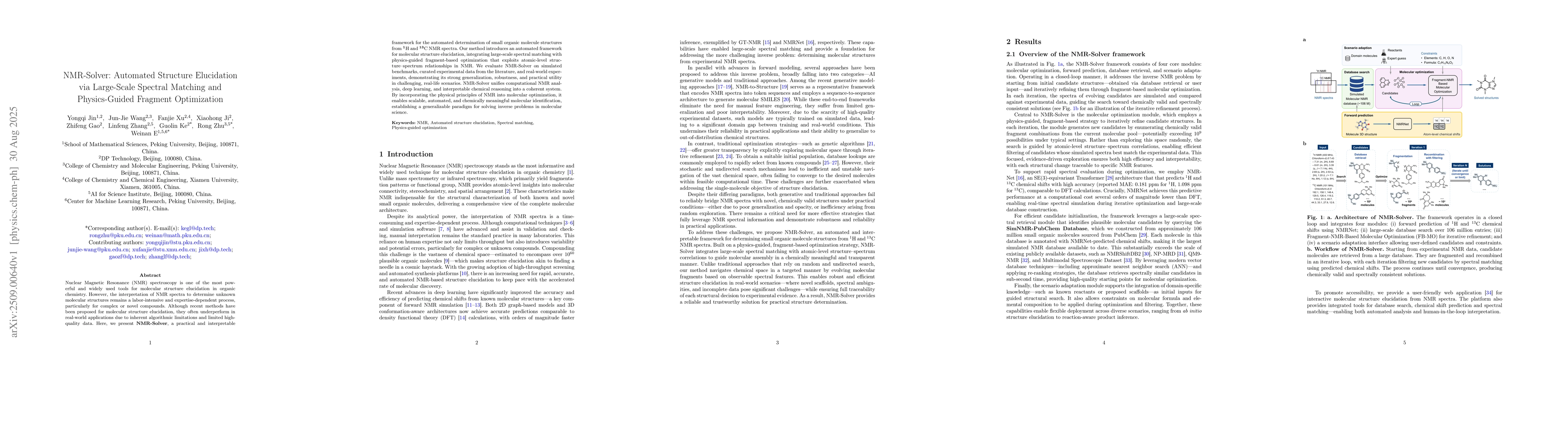 Thumbnail for NMR-Solver: Automated Structure Elucidation via Large-Scale Spectral
  Matching and Physics-Guided Fragment Optimization