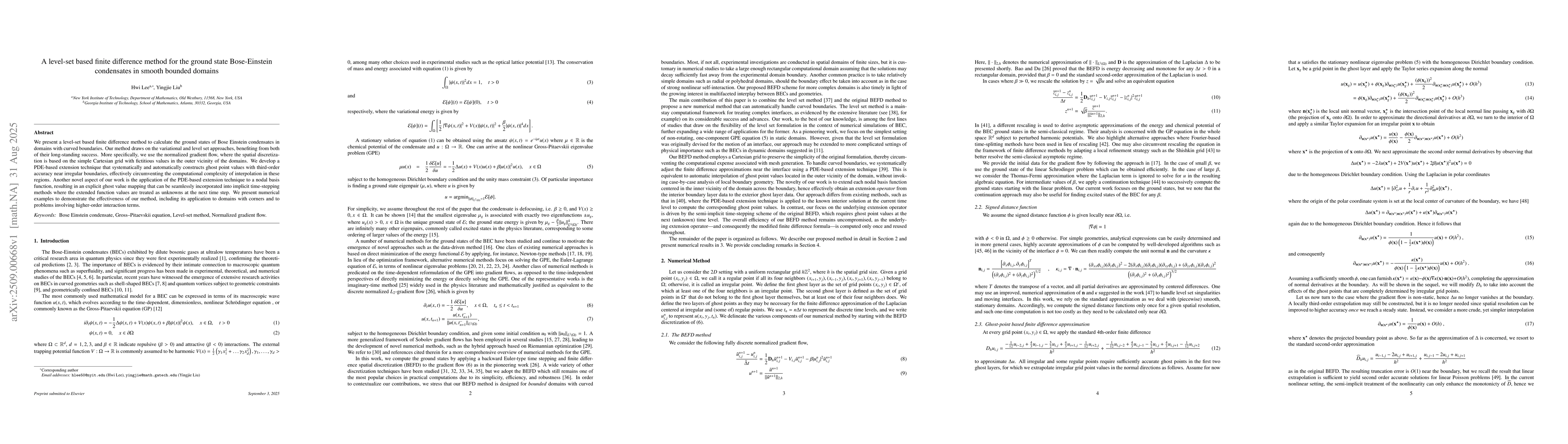 Thumbnail for A level-set based finite difference method for the ground state
  Bose-Einstein condensates in smooth bounded domains