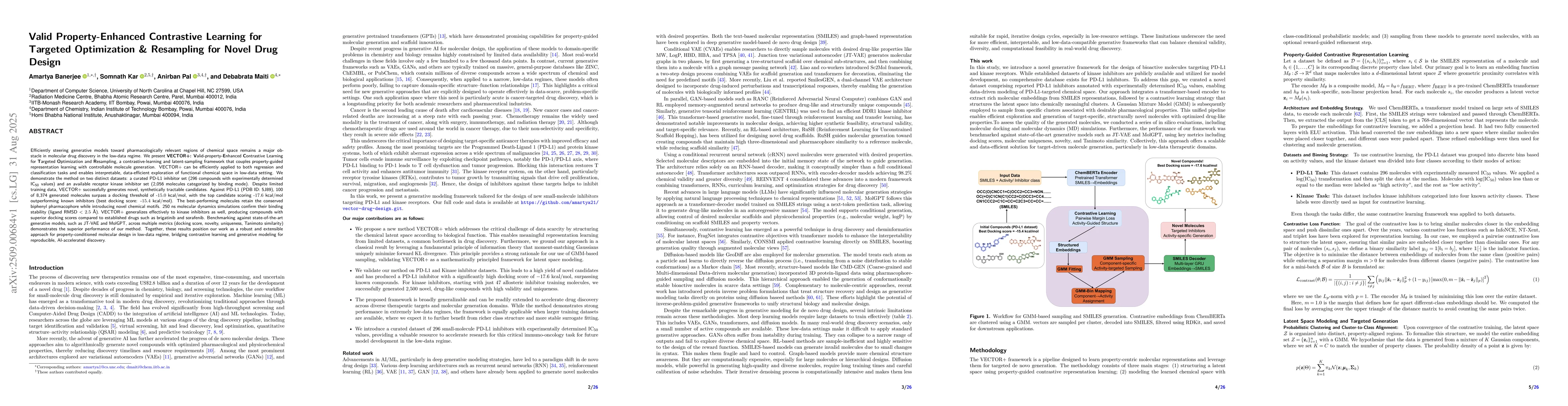 Thumbnail for Valid Property-Enhanced Contrastive Learning for Targeted Optimization &
  Resampling for Novel Drug Design