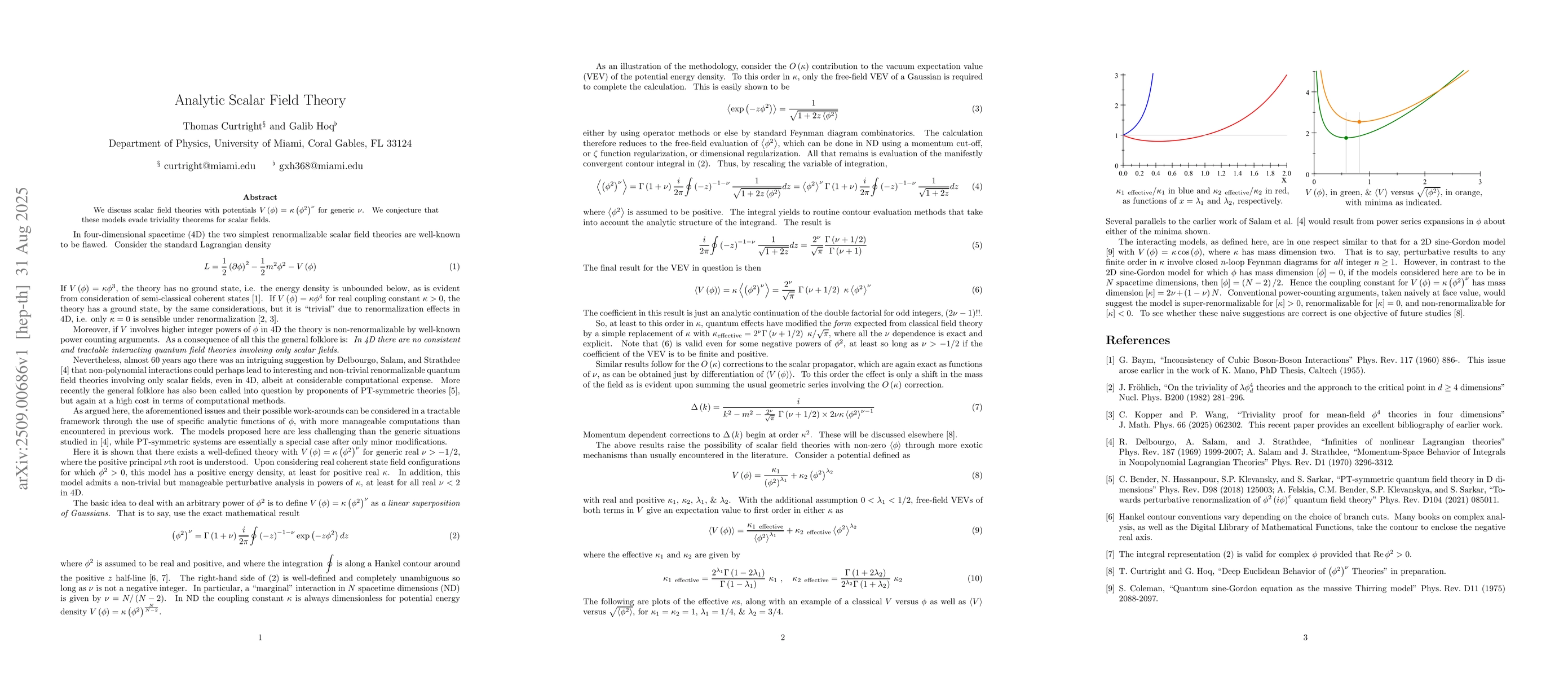 Thumbnail for Analytic Scalar Field Theory