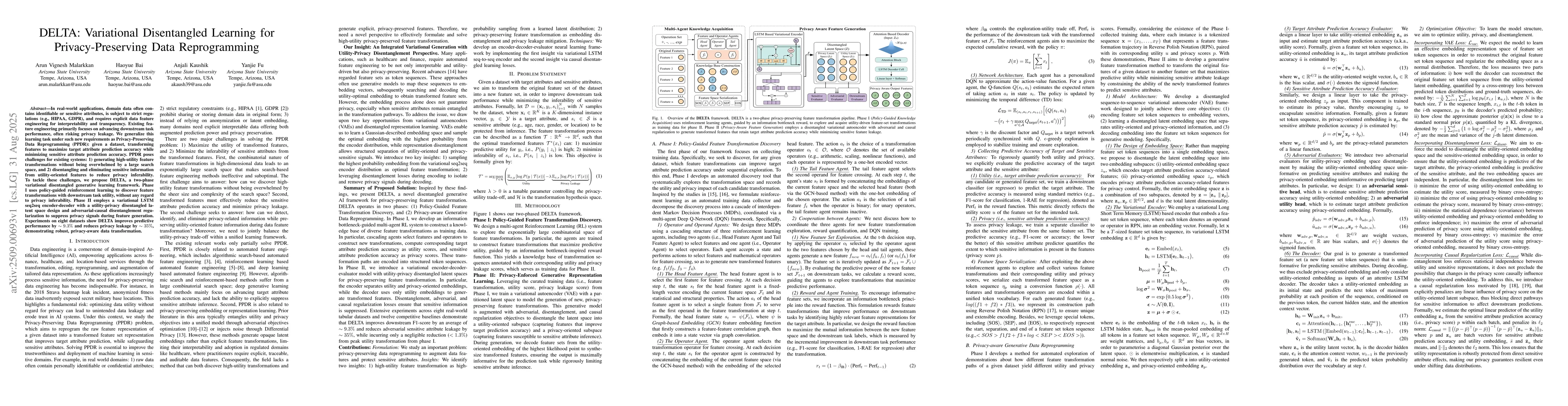 Thumbnail for DELTA: Variational Disentangled Learning for Privacy-Preserving Data
  Reprogramming