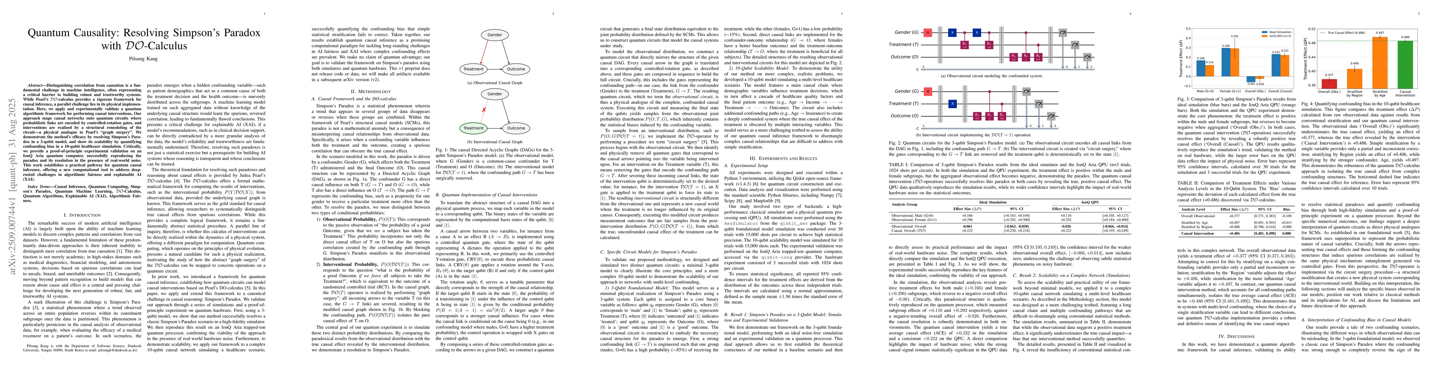 Thumbnail for Quantum Causality: Resolving Simpson's Paradox with
  $\mathcal{DO}$-Calculus