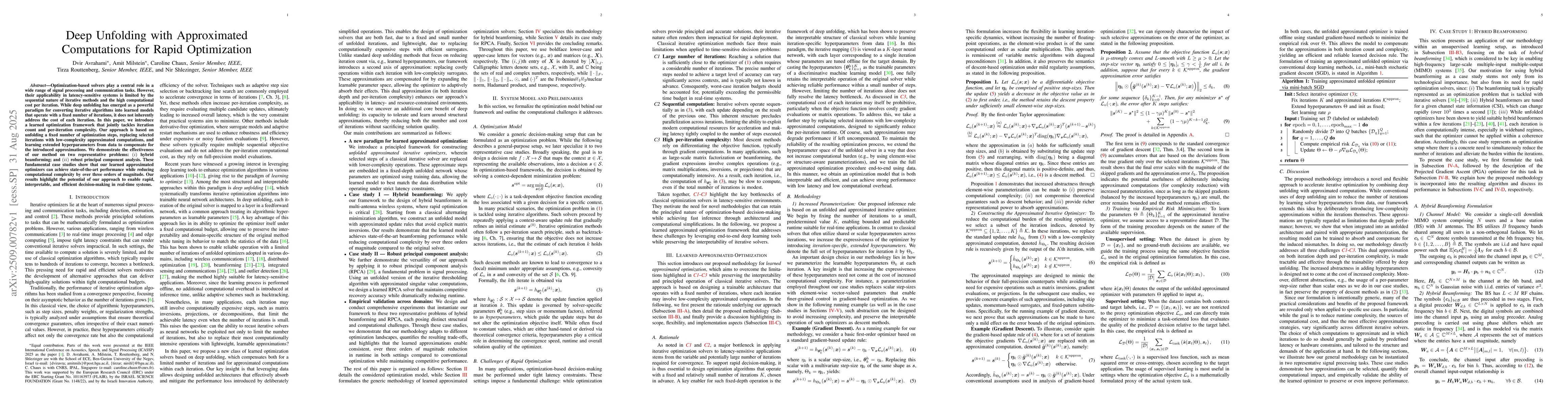 Thumbnail for Deep Unfolding with Approximated Computations for Rapid Optimization