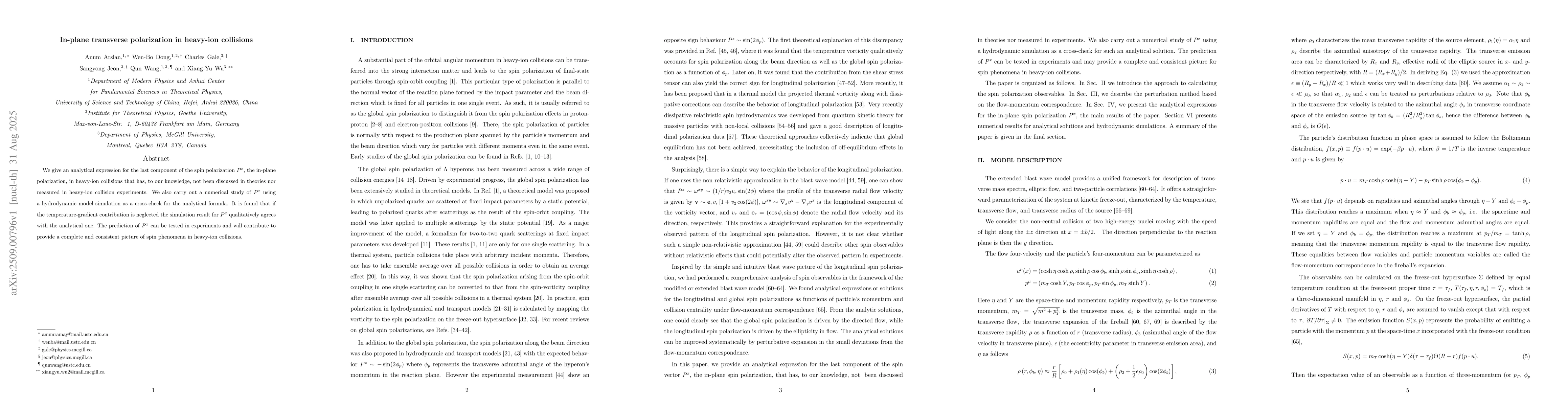 Thumbnail for In-plane transverse polarization in heavy-ion collisions