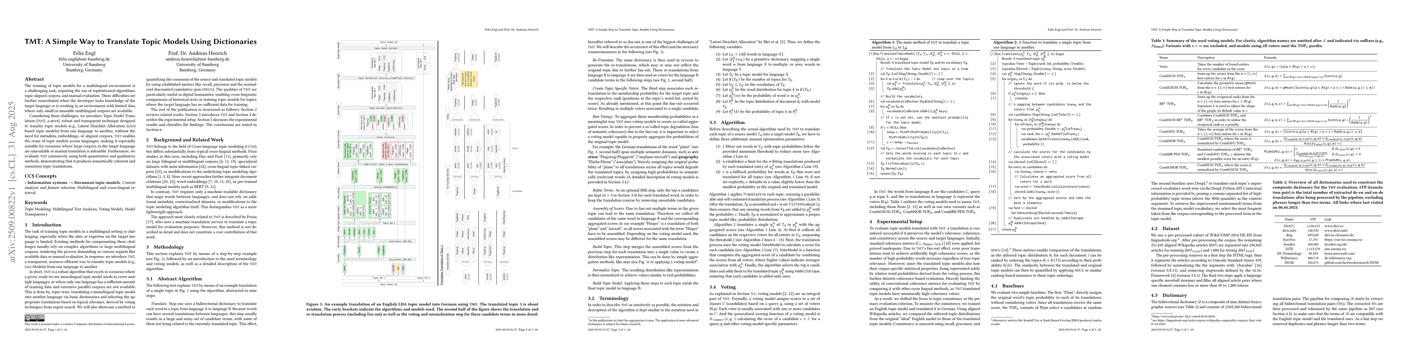 Thumbnail for TMT: A Simple Way to Translate Topic Models Using Dictionaries