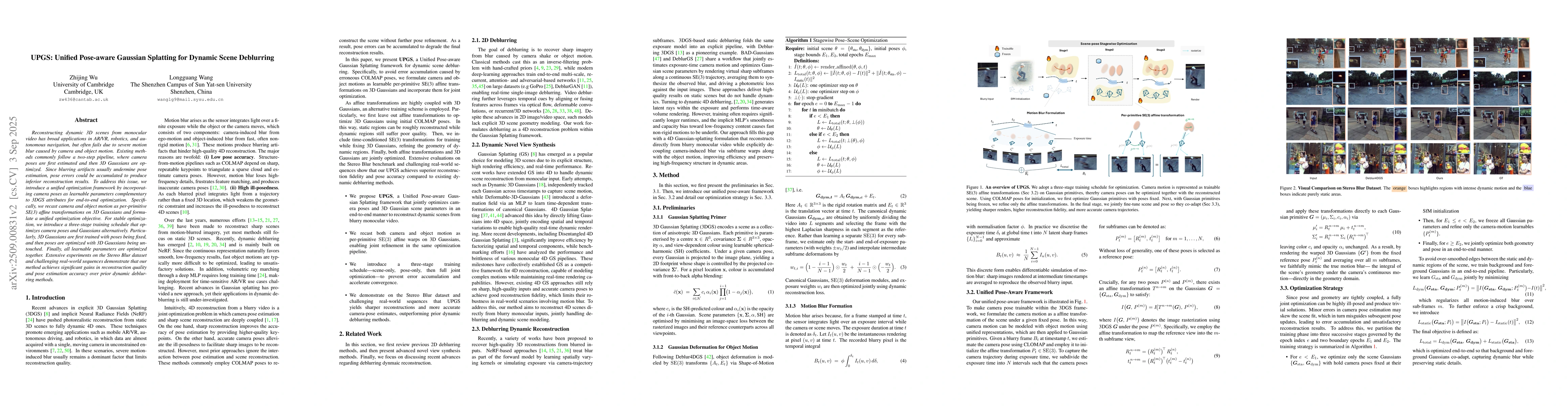 Thumbnail for UPGS: Unified Pose-aware Gaussian Splatting for Dynamic Scene Deblurring