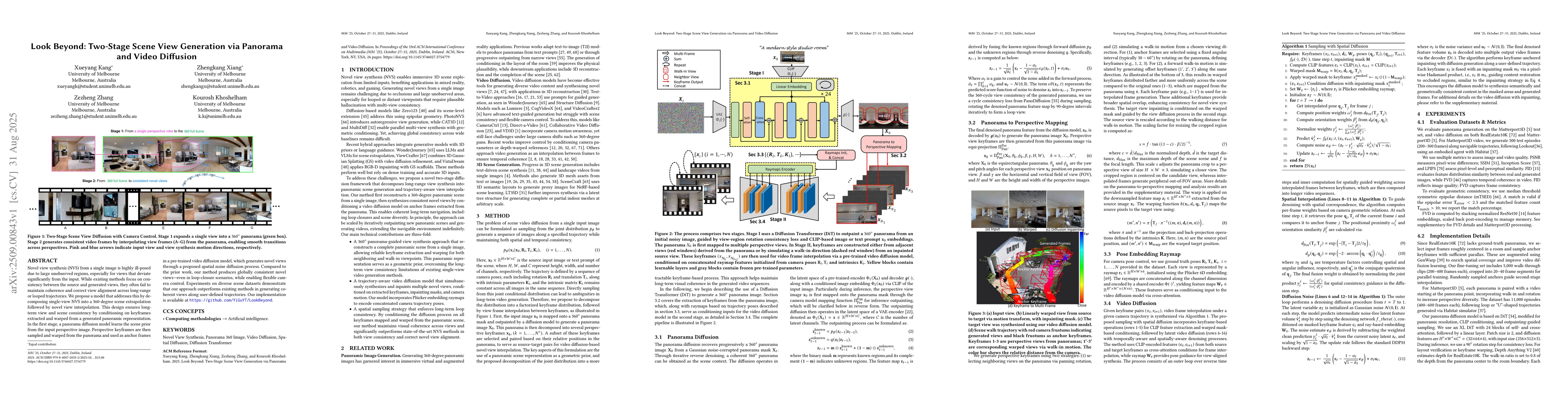 Thumbnail for Look Beyond: Two-Stage Scene View Generation via Panorama and Video
  Diffusion
