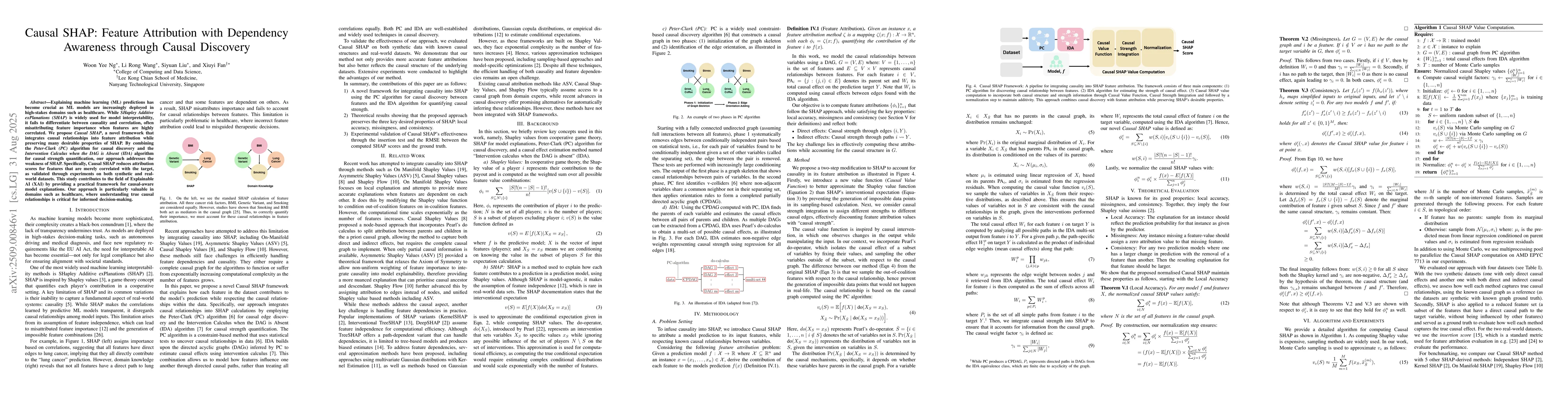 Thumbnail for Causal SHAP: Feature Attribution with Dependency Awareness through
  Causal Discovery