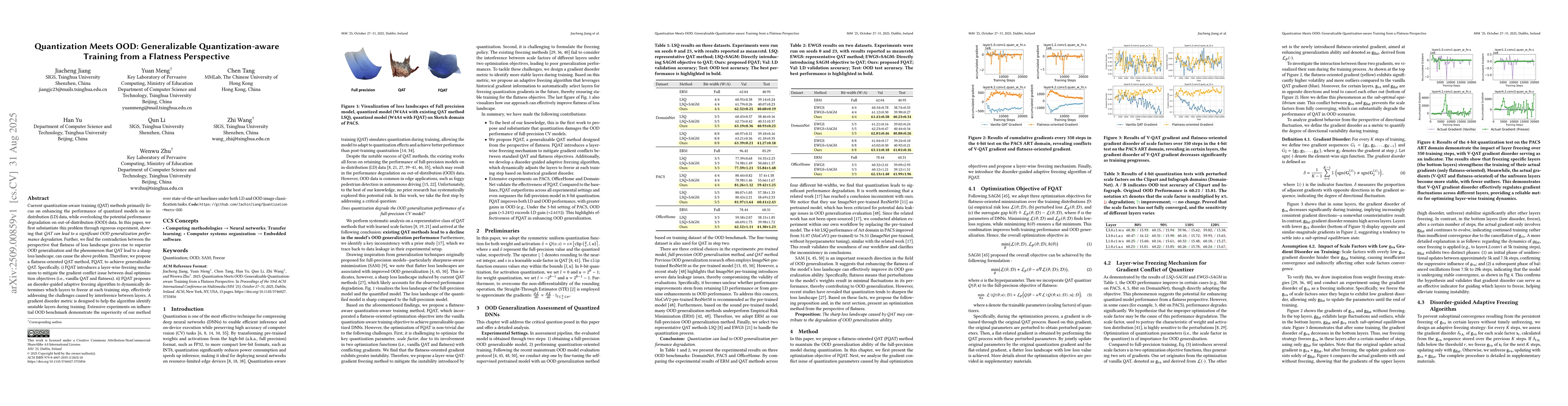 Thumbnail for Quantization Meets OOD: Generalizable Quantization-aware Training from a
  Flatness Perspective