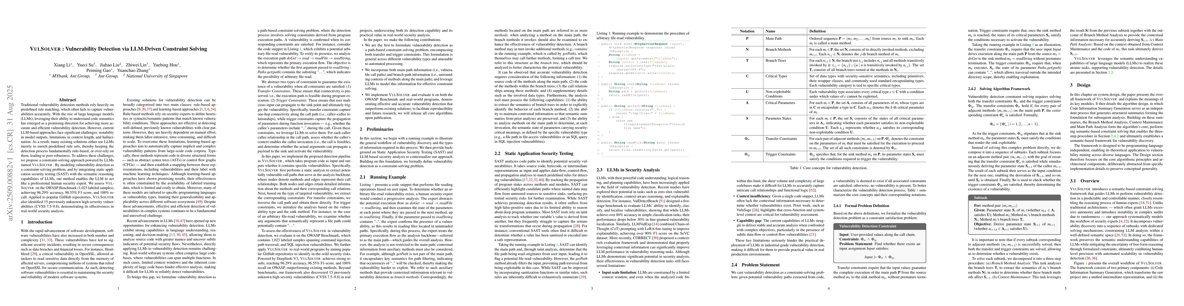 Thumbnail for VULSOVER: Vulnerability Detection via LLM-Driven Constraint Solving