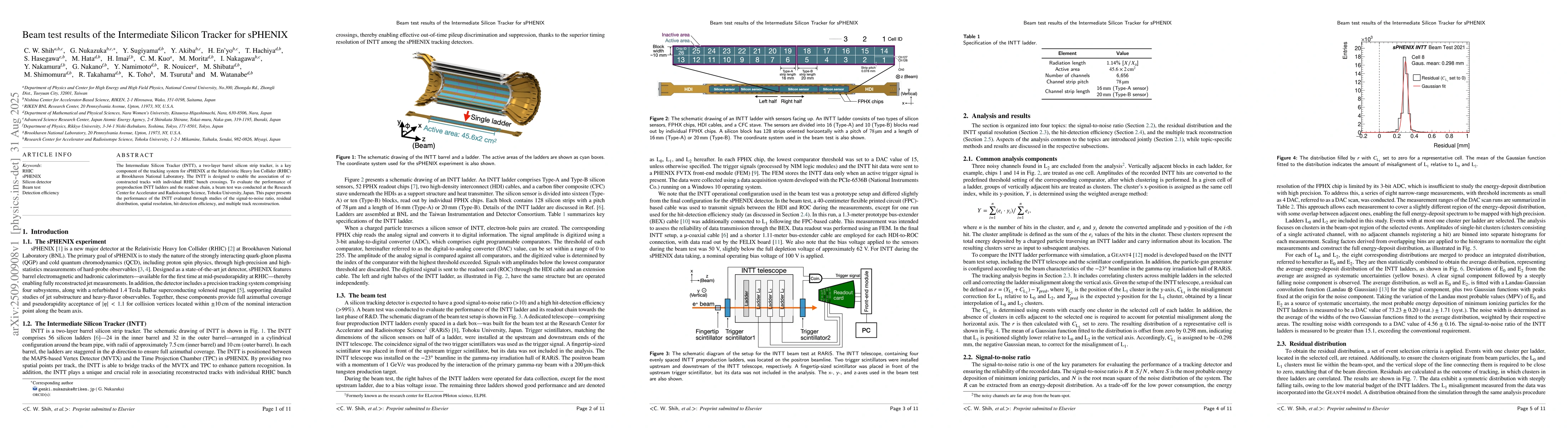 Thumbnail for Beam test results of the Intermediate Silicon Tracker for sPHENIX
