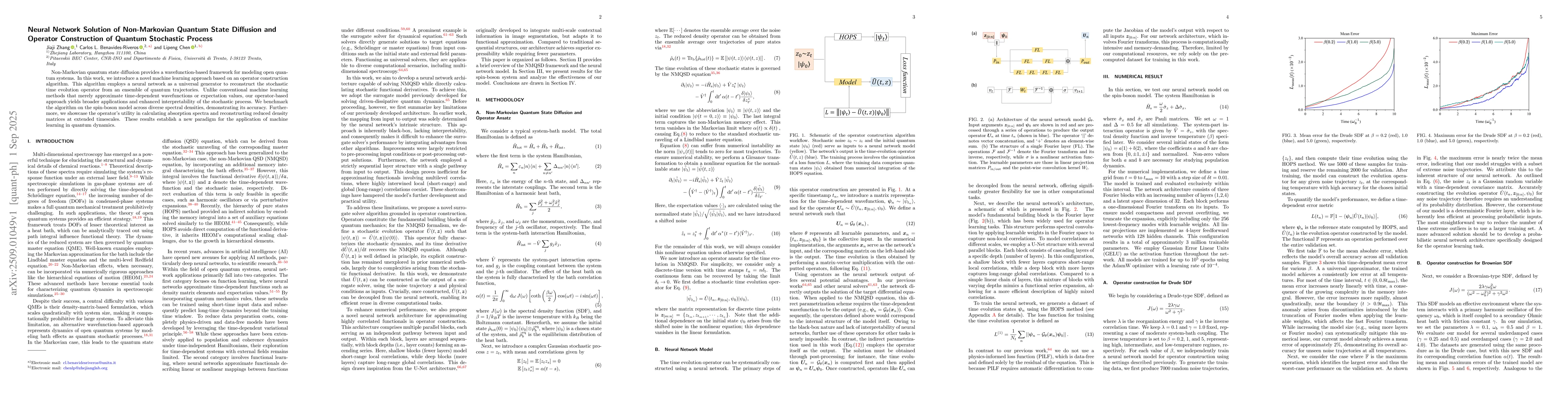 Thumbnail for Neural Network Solution of Non-Markovian Quantum State Diffusion and
  Operator Construction of Quantum Stochastic Process