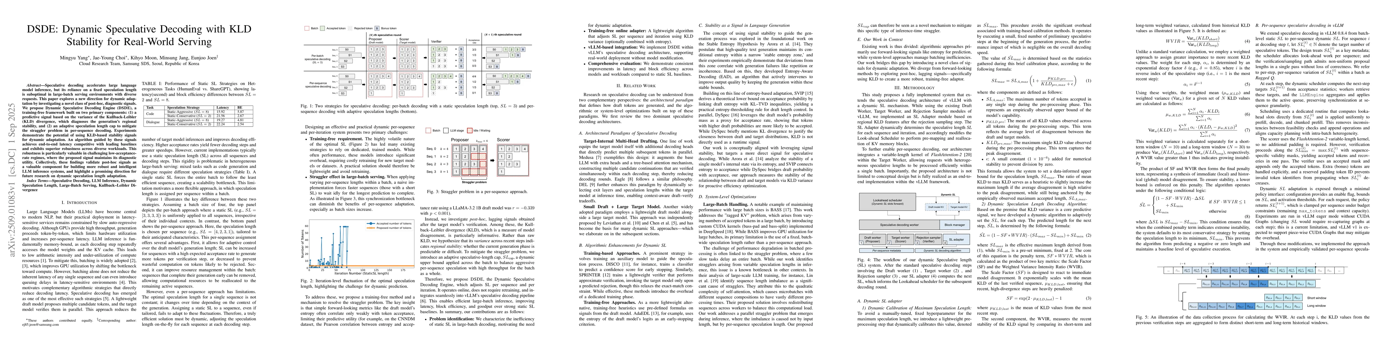 Thumbnail for DSDE: Dynamic Speculative Decoding with KLD Stability for Real-World
  Serving