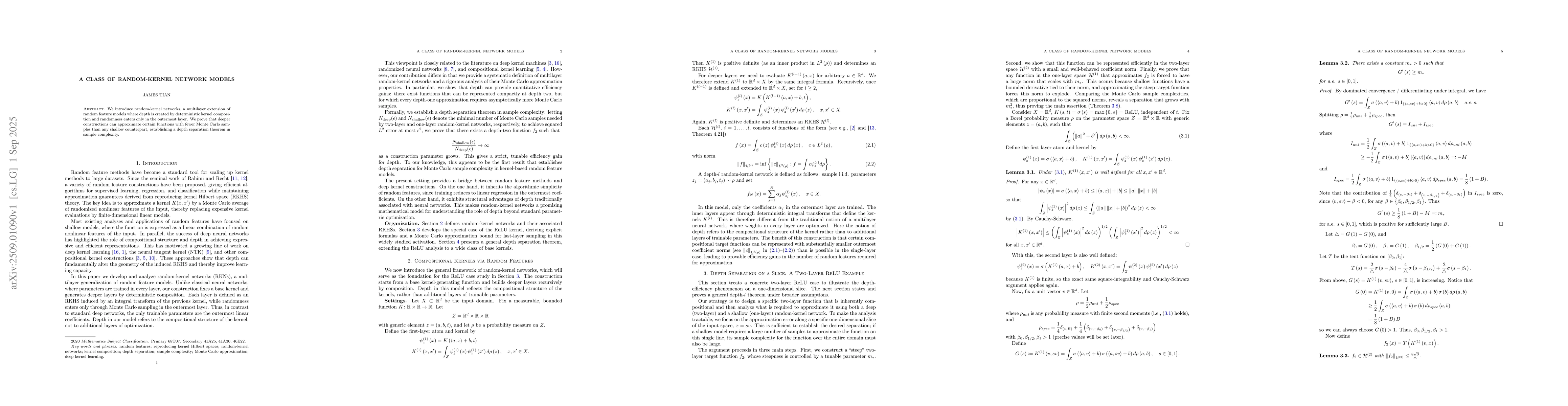 Thumbnail for A Class of Random-Kernel Network Models