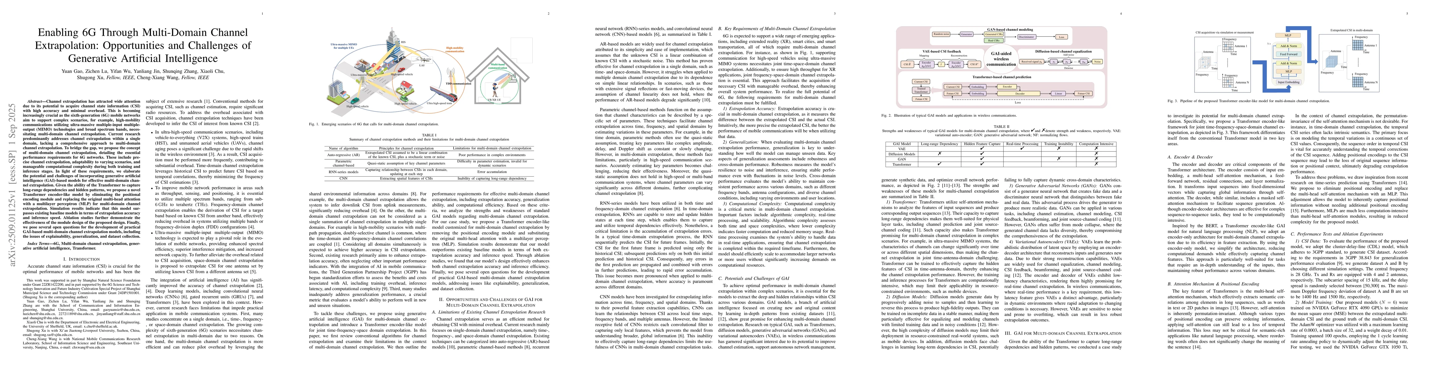 Thumbnail for Enabling 6G Through Multi-Domain Channel Extrapolation: Opportunities
  and Challenges of Generative Artificial Intelligence
