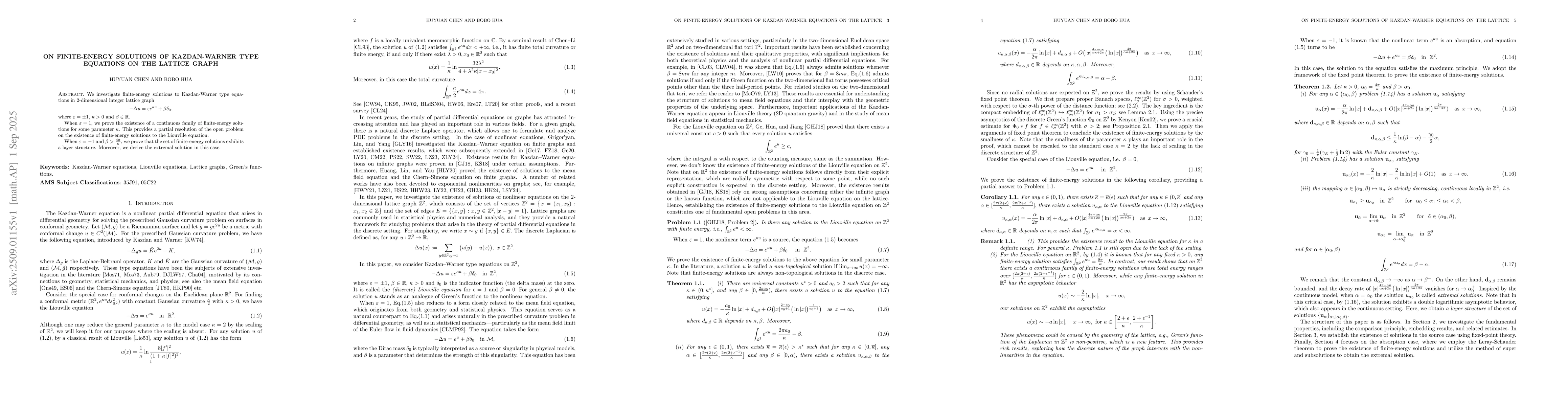 Thumbnail for On finite-energy solutions of Kazan-Warner equations on the lattice
  graph