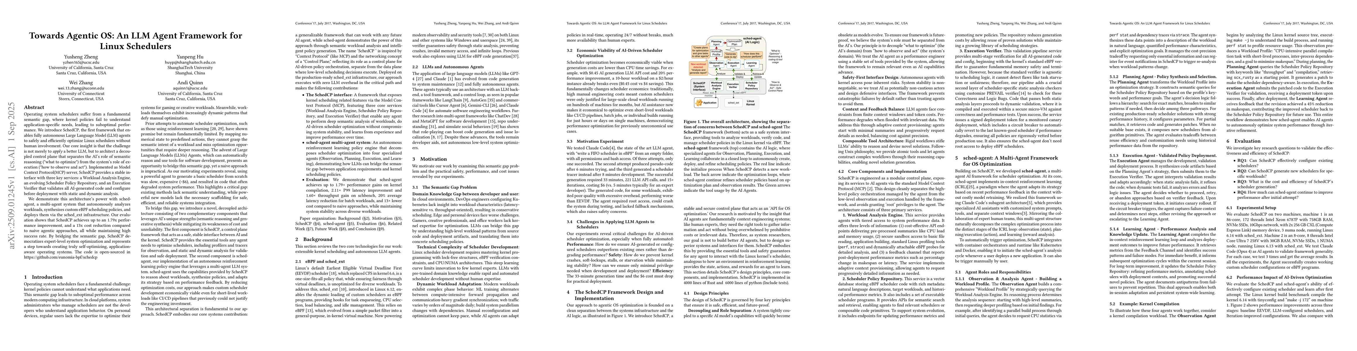 Thumbnail for Towards Agentic OS: An LLM Agent Framework for Linux Schedulers