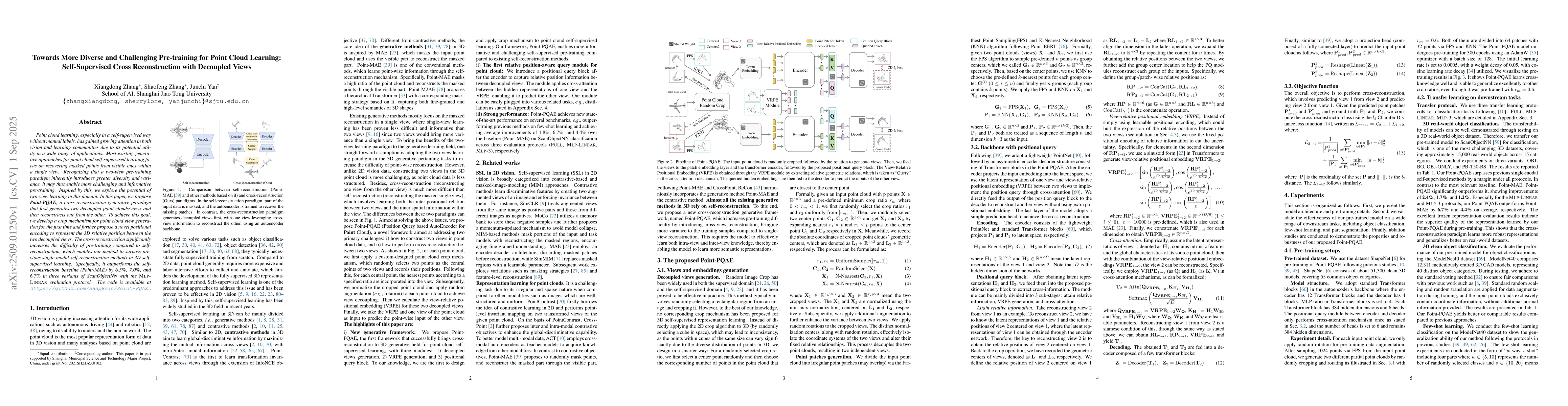 Thumbnail for Towards More Diverse and Challenging Pre-training for Point Cloud
  Learning: Self-Supervised Cross Reconstruction with Decoupled Views