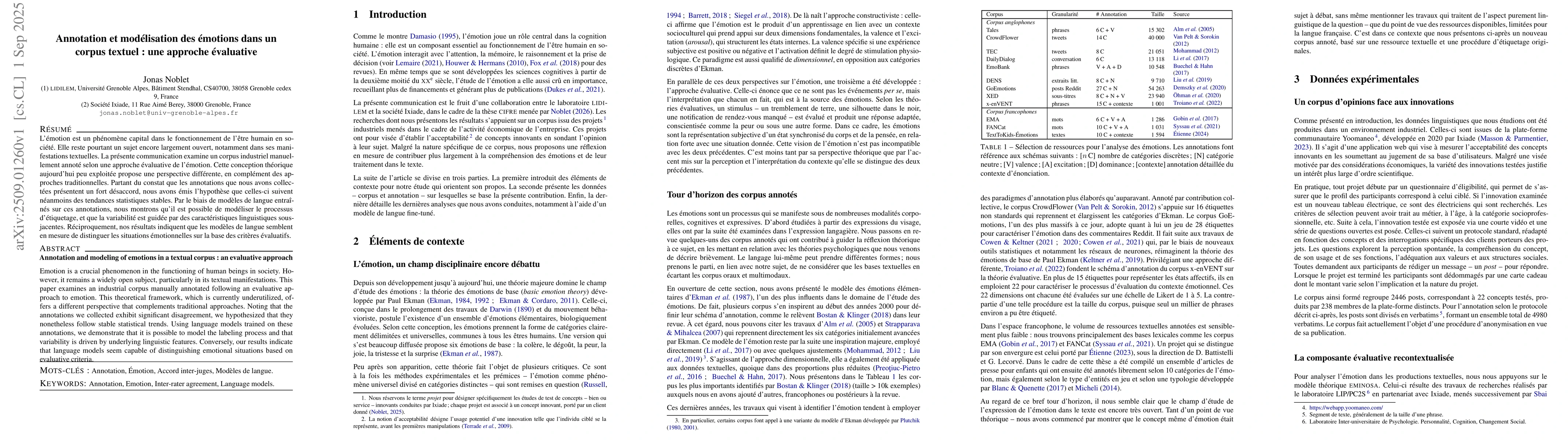 Thumbnail for Annotation and modeling of emotions in a textual corpus: an evaluative
  approach
