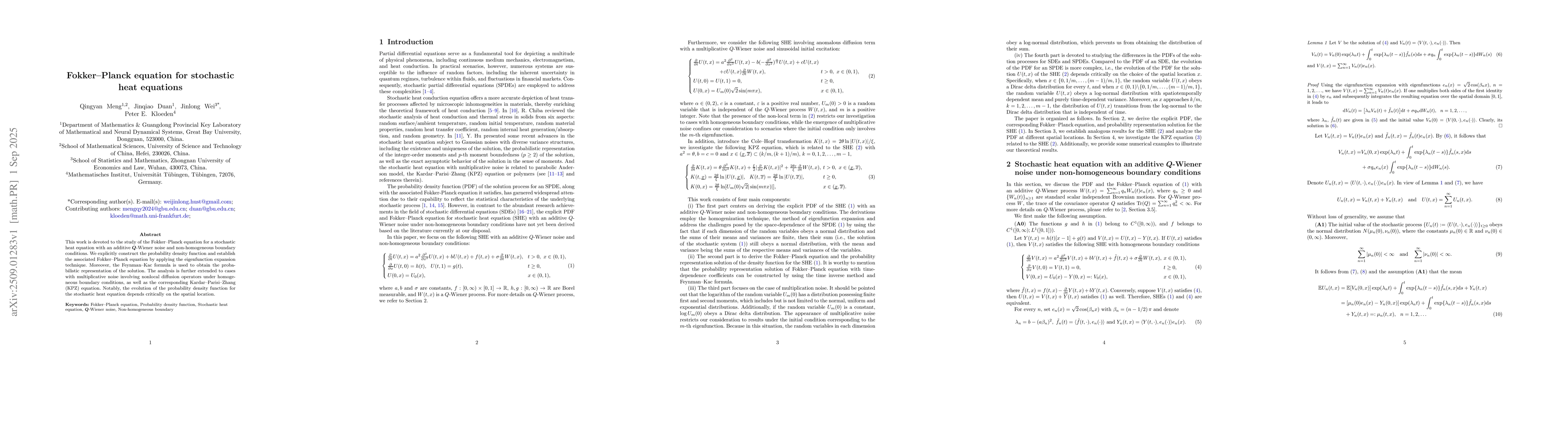 Thumbnail for Fokker-Planck equation for stochastic heat equations