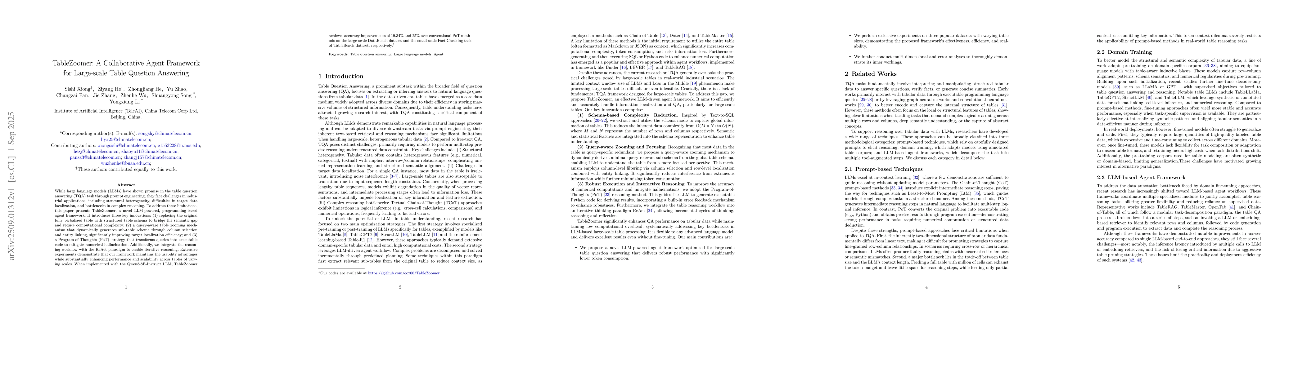 Thumbnail for TableZoomer: A Collaborative Agent Framework for Large-scale Table
  Question Answering