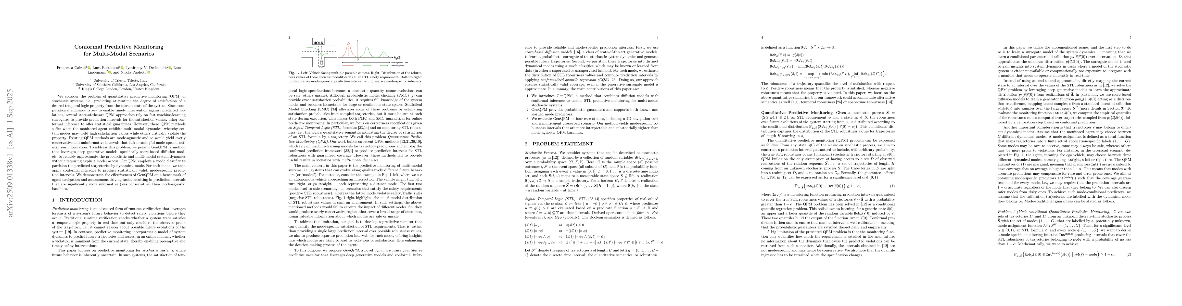 Thumbnail for Conformal Predictive Monitoring for Multi-Modal Scenarios