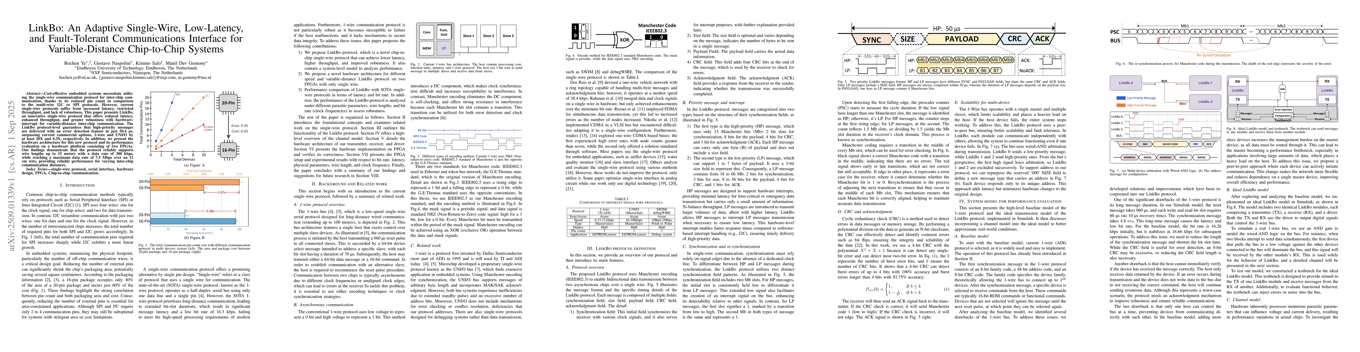 Thumbnail for LinkBo: An Adaptive Single-Wire, Low-Latency, and Fault-Tolerant
  Communications Interface for Variable-Distance Chip-to-Chip Systems