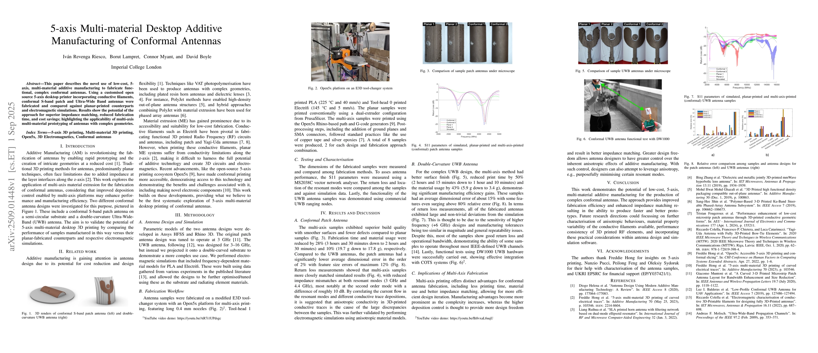Thumbnail for 5-axis Multi-material Desktop Additive Manufacturing of Conformal
  Antennas