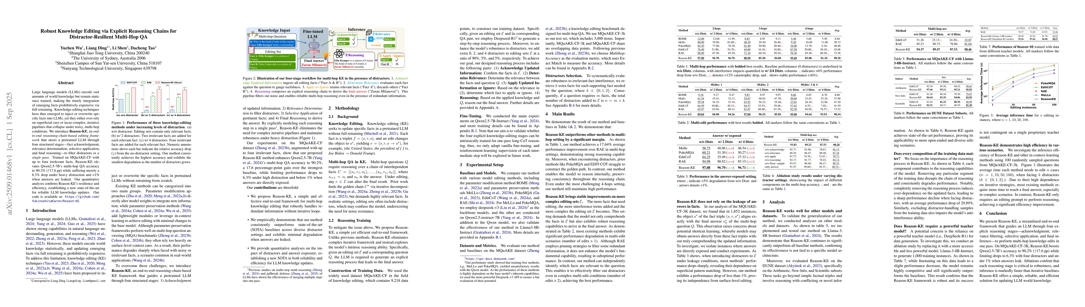 Thumbnail for Robust Knowledge Editing via Explicit Reasoning Chains for
  Distractor-Resilient Multi-Hop QA