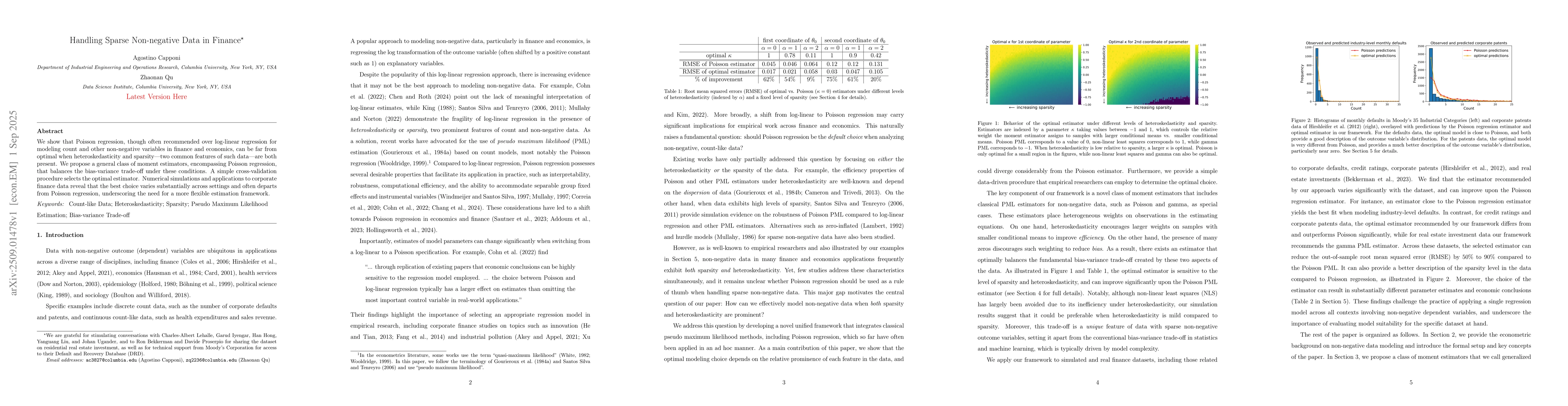 Thumbnail for Handling Sparse Non-negative Data in Finance