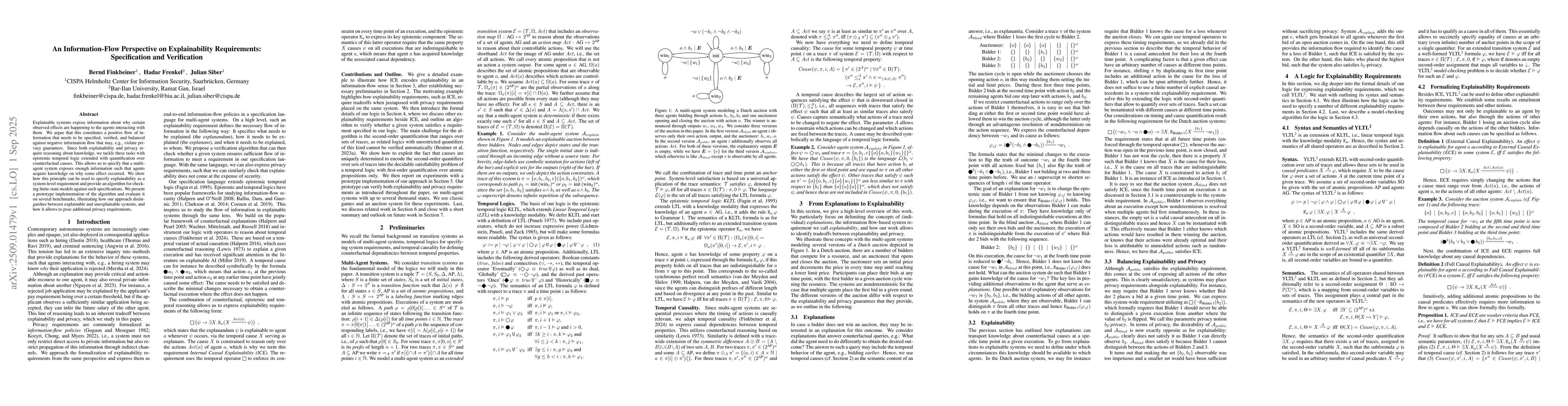 Thumbnail for An Information-Flow Perspective on Explainability Requirements:
  Specification and Verification