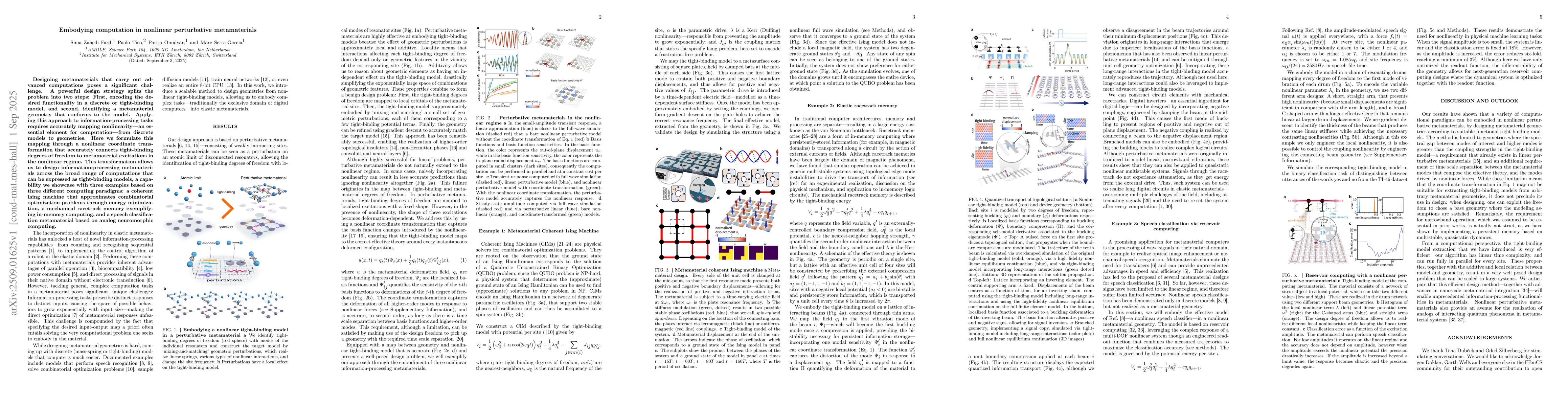 Thumbnail for Embodying computation in nonlinear perturbative metamaterials