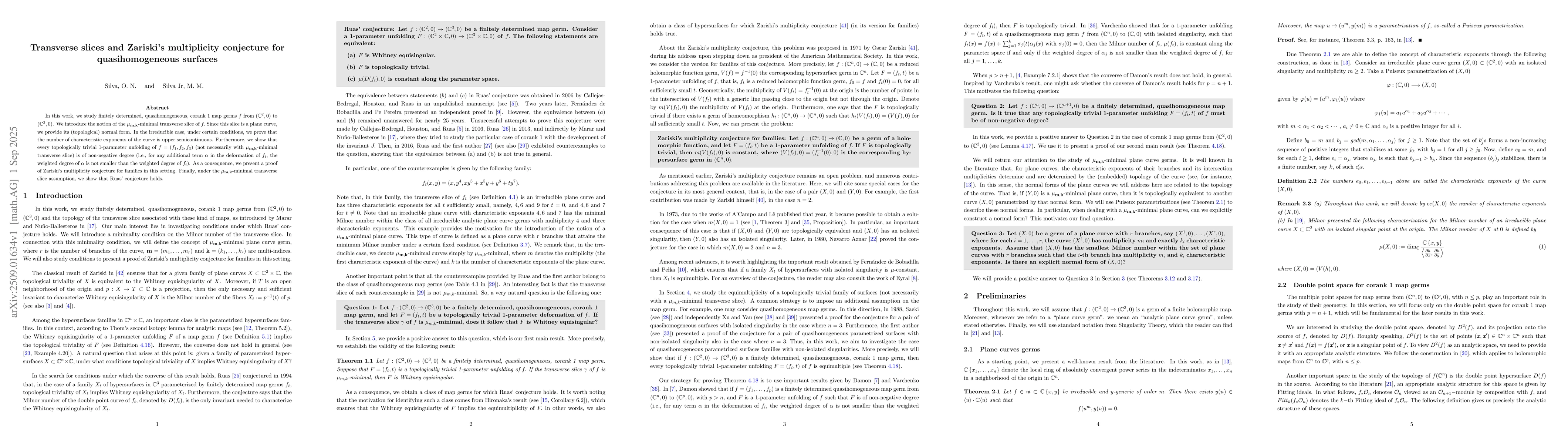 Thumbnail for Transverse slices and Zariski's multiplicity conjecture for
  quasihomogeneous surfaces