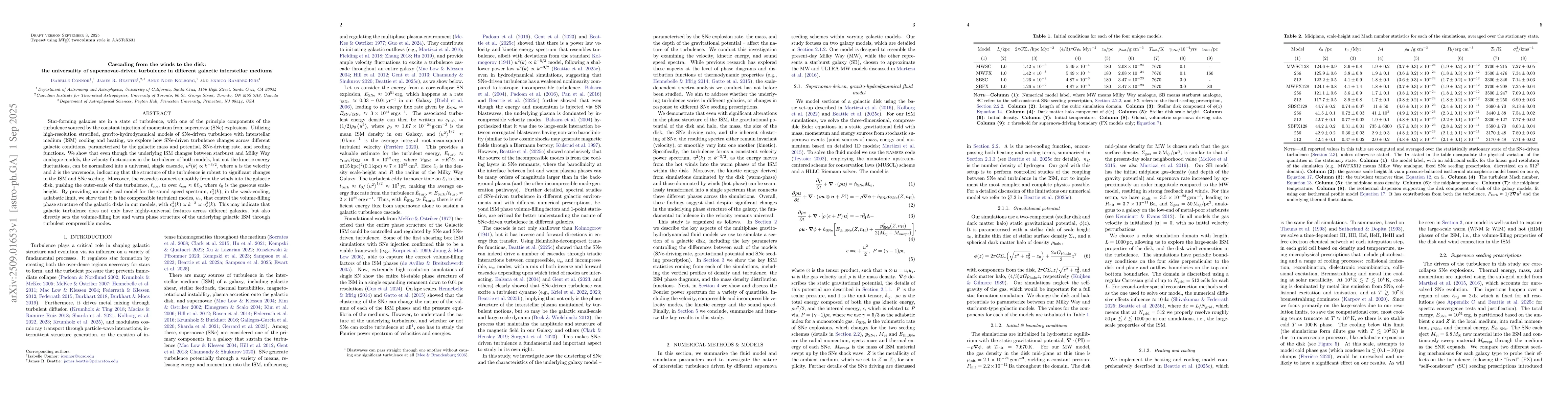 Thumbnail for Cascading from the winds to the disk: the universality of
  supernovae-driven turbulence in different galactic interstellar mediums