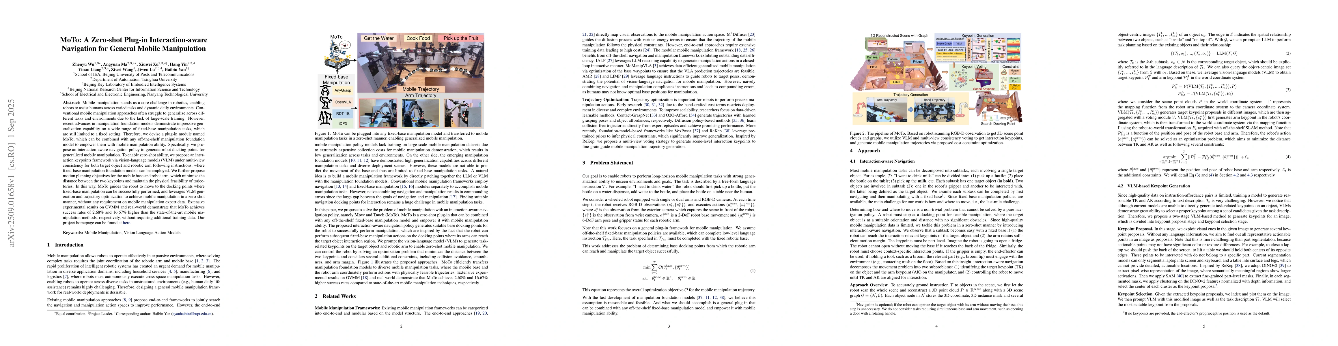 Thumbnail for MoTo: A Zero-shot Plug-in Interaction-aware Navigation for General
  Mobile Manipulation