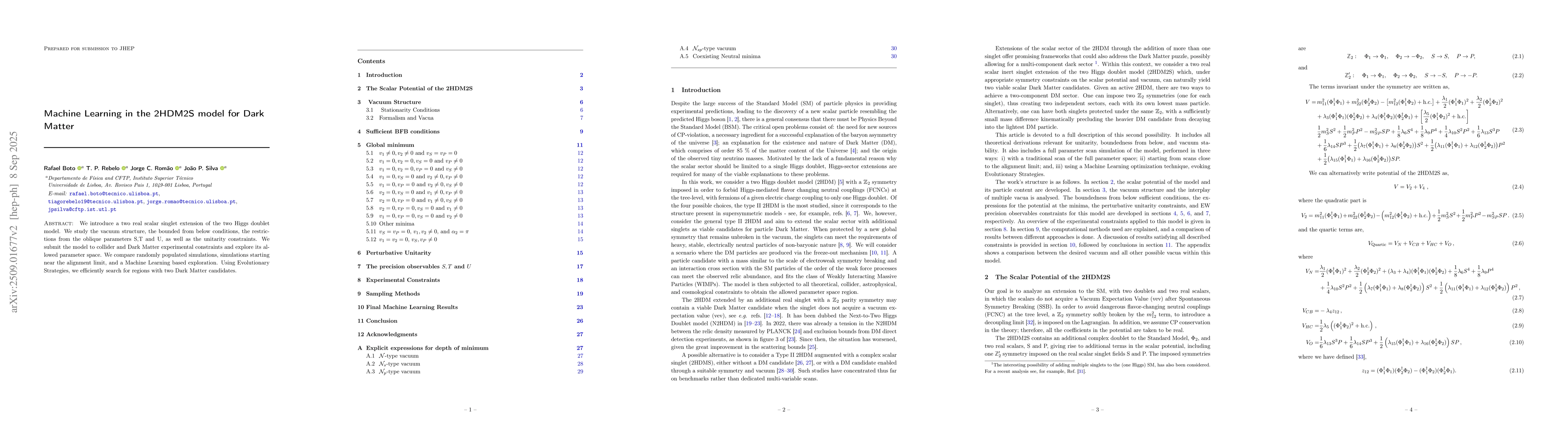 Thumbnail for Machine Learning in the 2HDM2S model for Dark Matter