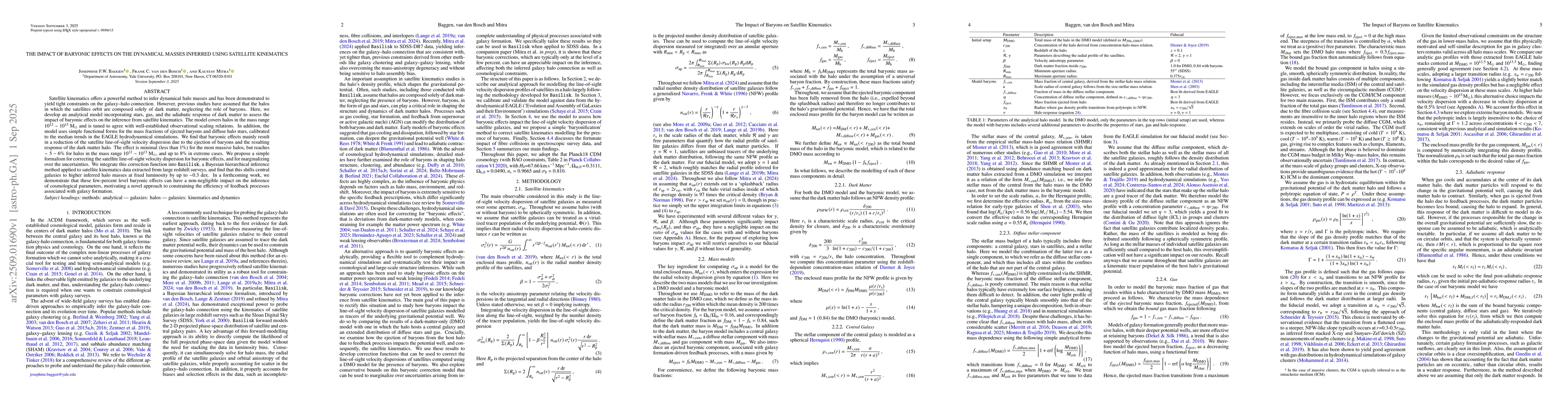 Thumbnail for The Impact of Baryonic Effects on the Dynamical Masses Inferred Using
  Satellite Kinematics