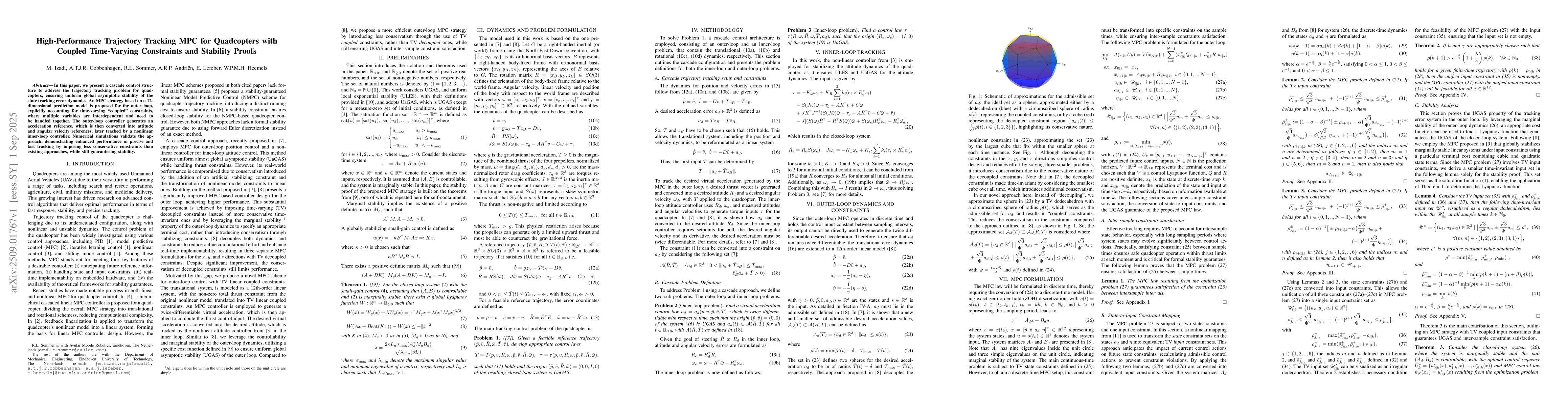 Thumbnail for High-Performance Trajectory Tracking MPC for Quadcopters with Coupled
  Time-Varying Constraints and Stability Proofs