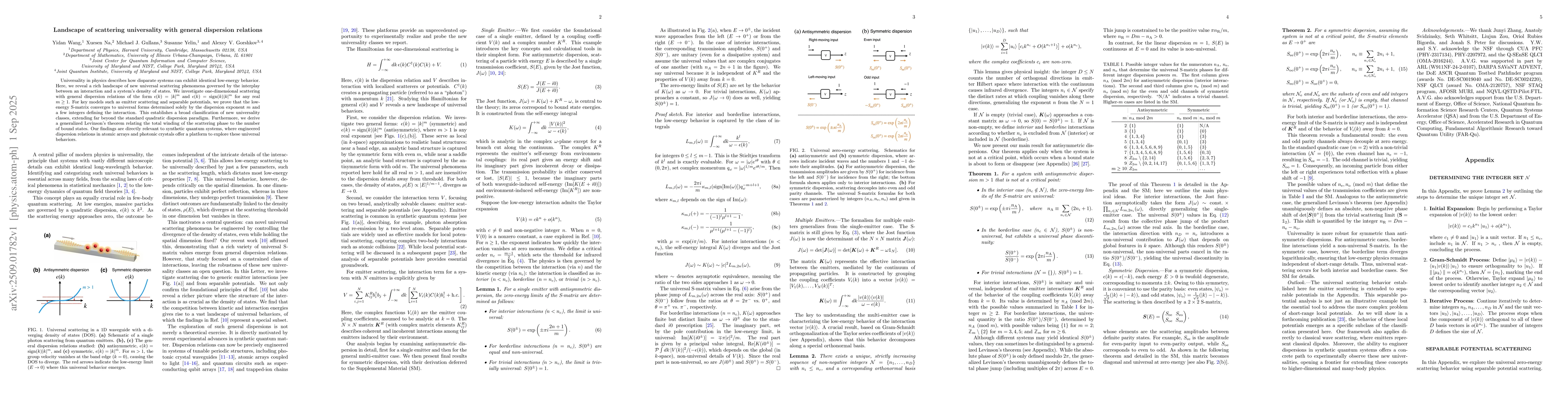 Thumbnail for Landscape of scattering universality with general dispersion relations