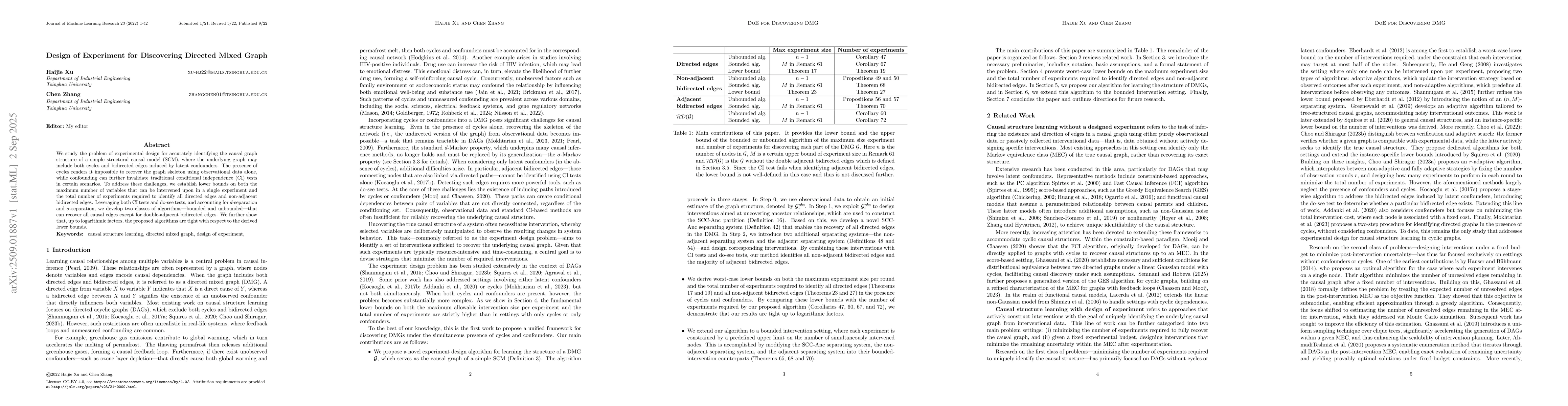 Thumbnail for Design of Experiment for Discovering Directed Mixed Graph