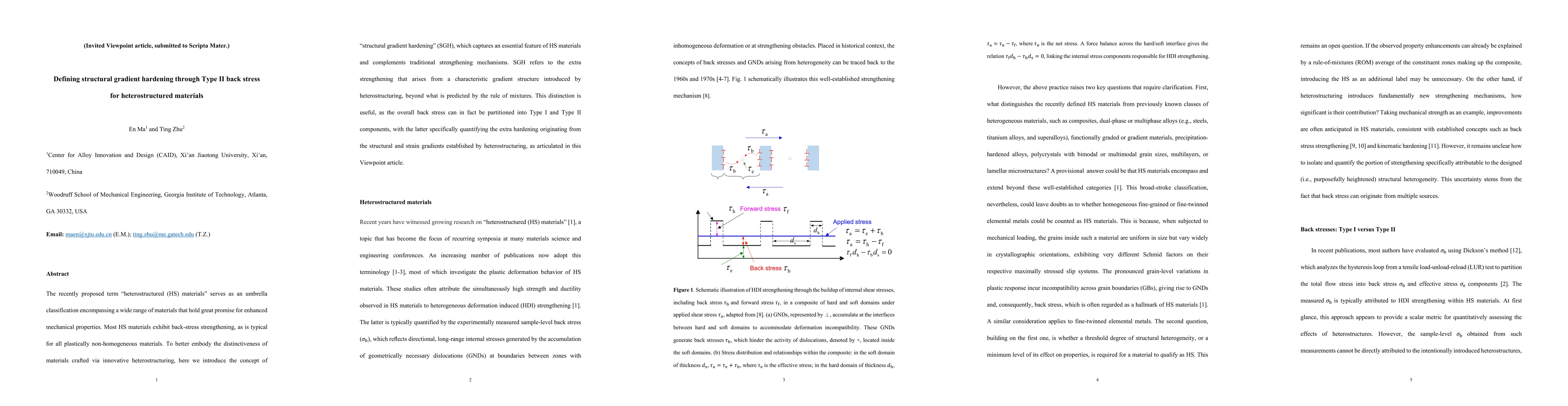 Thumbnail for Defining structural gradient hardening through Type II back stress for
  heterostructured materials